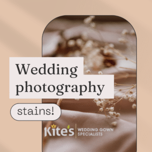 stains on wedding gown