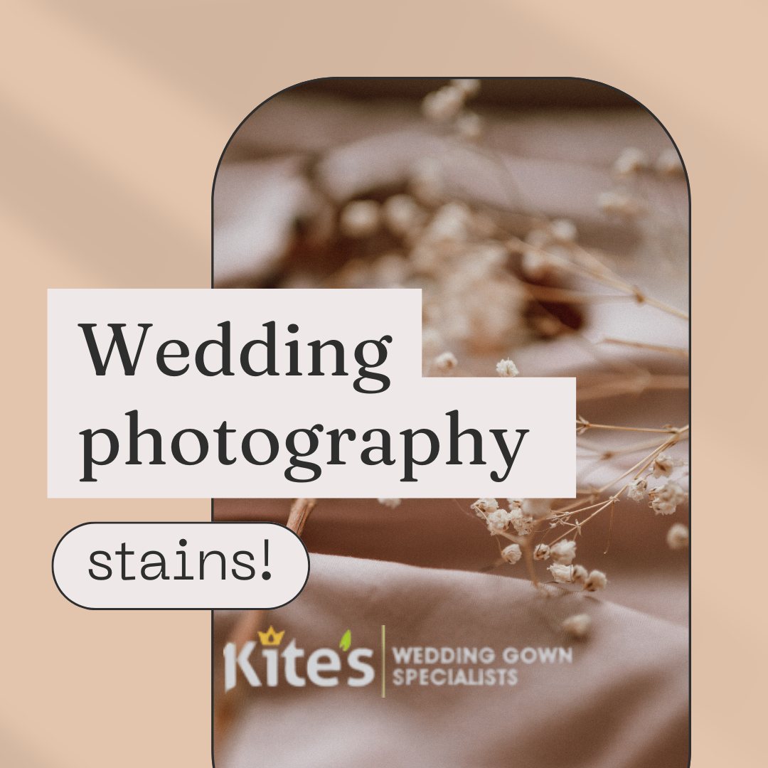 stains on wedding gown